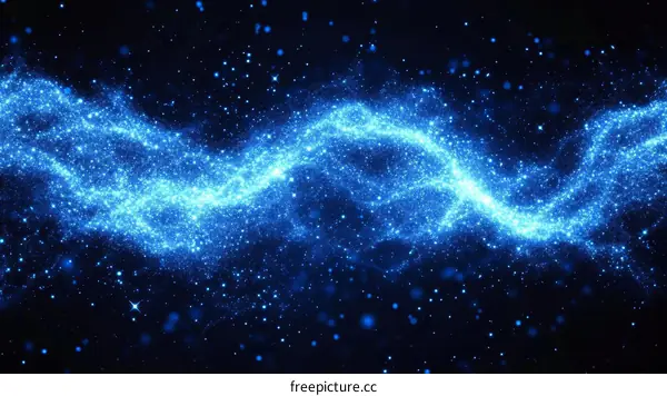 Abstract Blue Cosmic Nebula