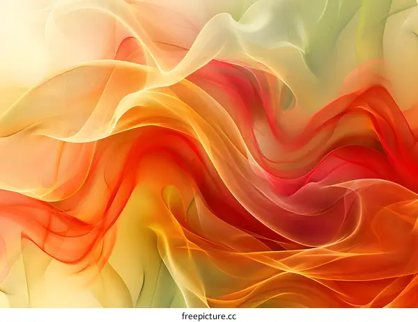 Abstract Red and Yellow Waves Background