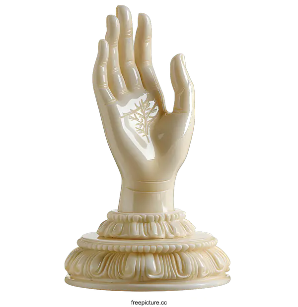 [Transparent Background PNG]A hand with a tree symbol in the palm