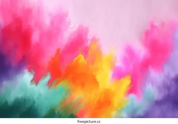 Abstract Colorful Watercolor Splash