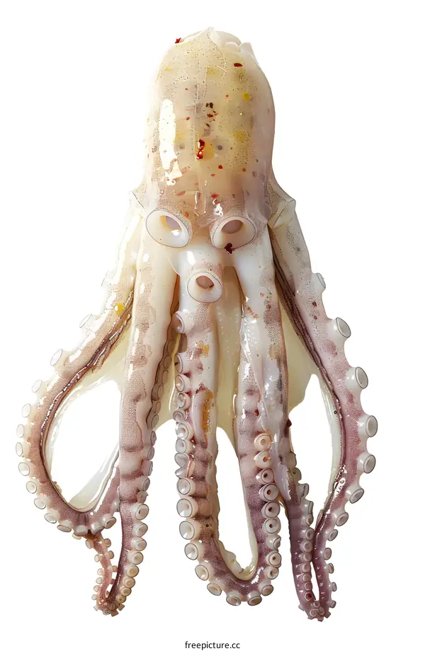 Fresh Octopus Isolated on White