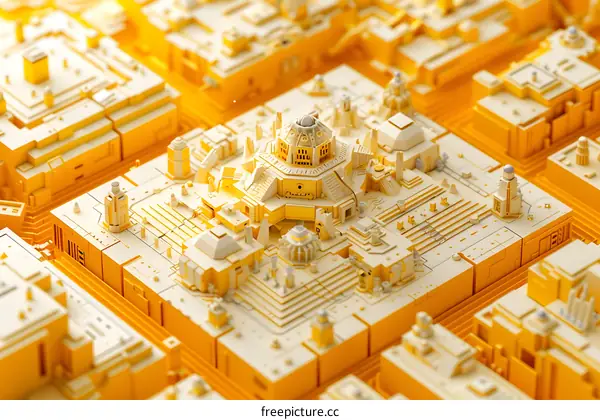 Futuristic city illustration