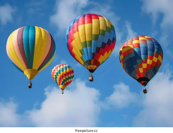 Colorful Hot Air Balloons Flying in the Sky