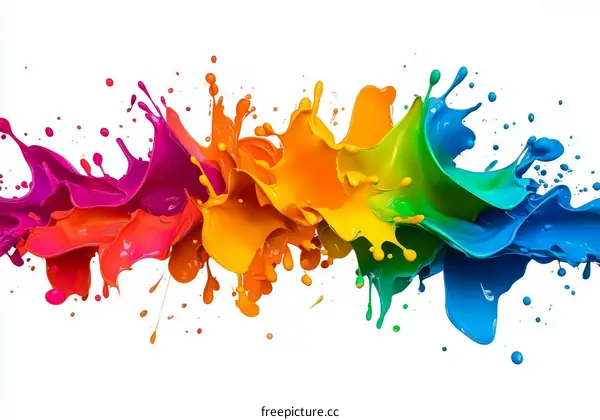 Colorful Paint Splash Abstract Art