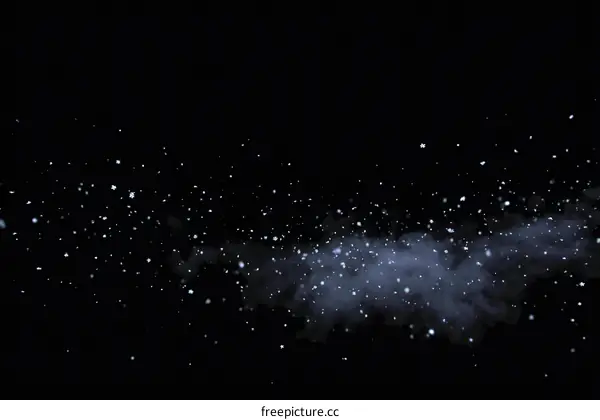 Abstract Snowfall in the Night Sky