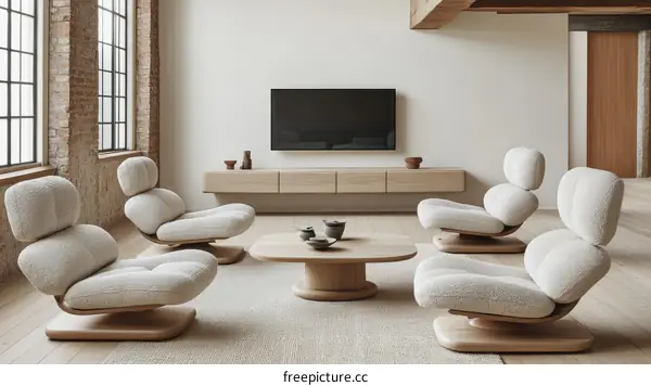 Modern Living Room with Cozy Armchairs