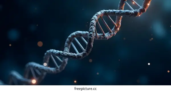 3D Rendering of DNA Double Helix