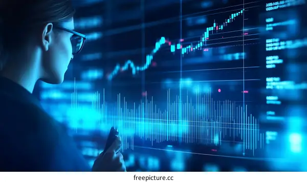 Female Business Professional Analyzing Financial Data