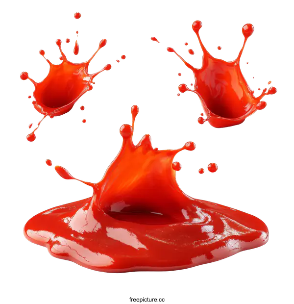 [Transparent Background PNG]Red Splash Illustration