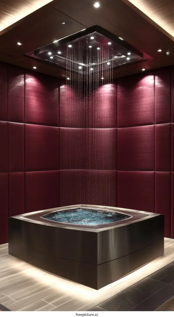 Luxury Spa Hot Tub with Waterfall Feature
