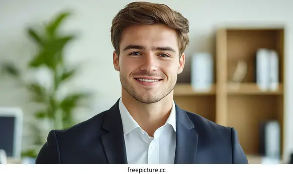 Business Professional Smiling Portrait in Office