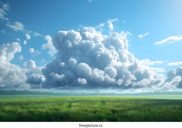 Cumulus cloud in the blue sky