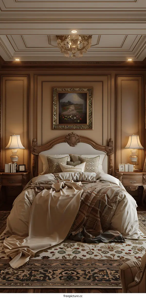 European-style luxury bedroom
