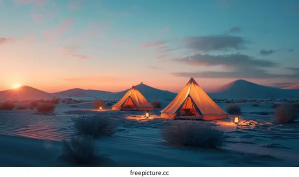 Camping in the Desert Under the Stars