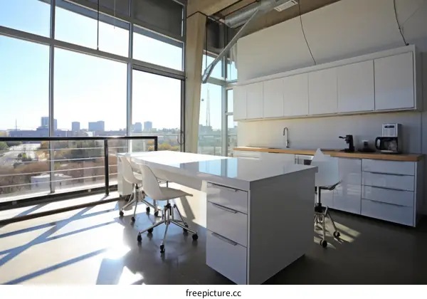 Modern Open Office Space with Conference Table
