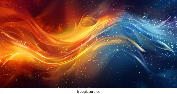Abstract Fire and Ice Cosmic Flow