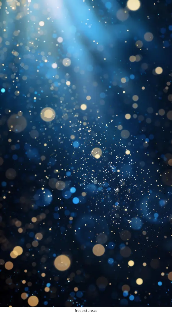 Shimmer and Sparkle: Gold and Blue Glitter Background
