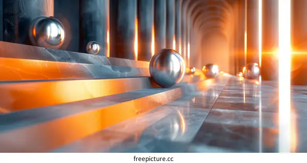 Abstract Futuristic Architectural Corridor