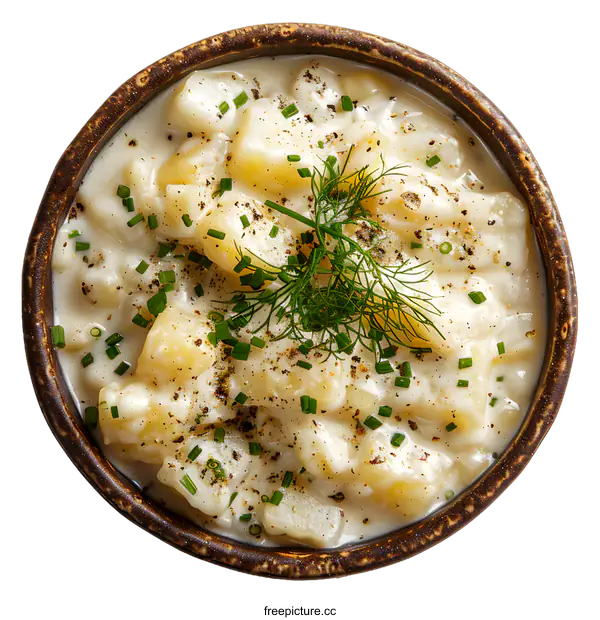 [Transparent Background PNG]Potato Salad with Dill and Chives