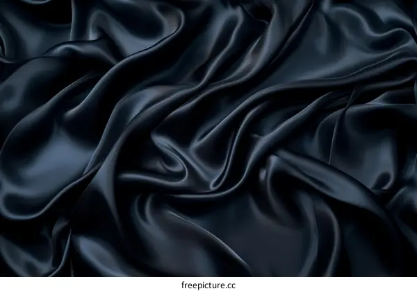 Black silk fabric texture background