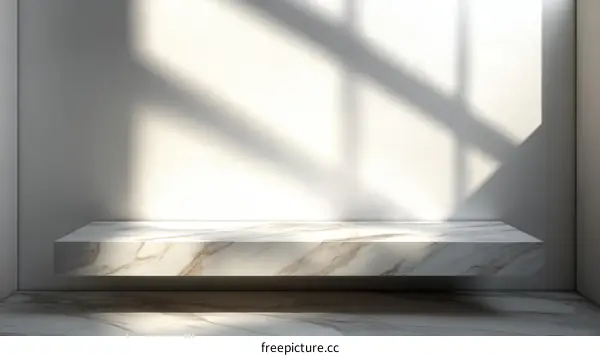 Modern Marble Shelf Display Empty Showcase