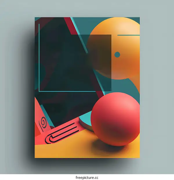 Abstract Geometric Shapes Background Design