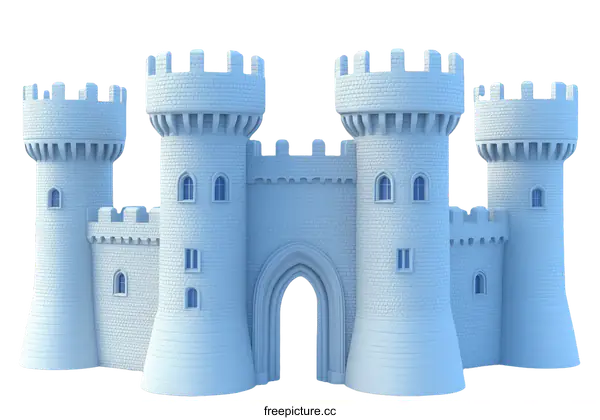 [Transparent Background PNG]Fantasy Castle Illustration