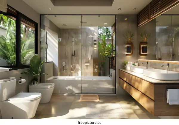 Modern Tropical Bathroom Interior Design