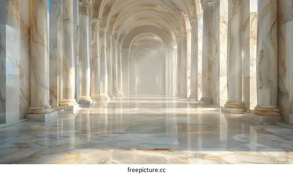 A Majestic Marble Colonnade