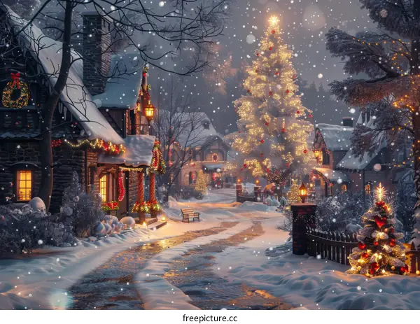 Snowy Christmas Village