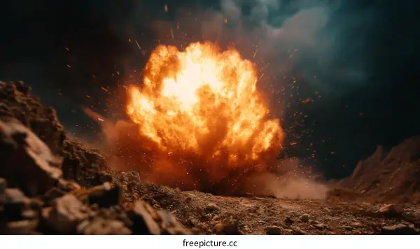 Explosive Fire Explosion in the Dark