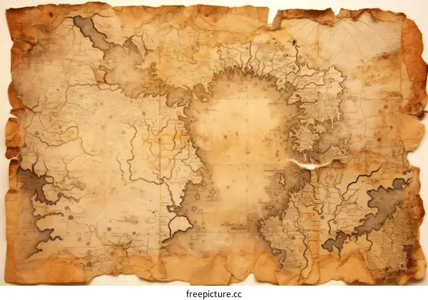 Old world map illustration