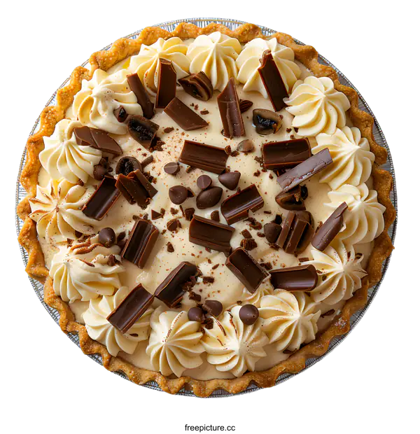 [Transparent Background PNG]Chocolate Chip Coffee Pie