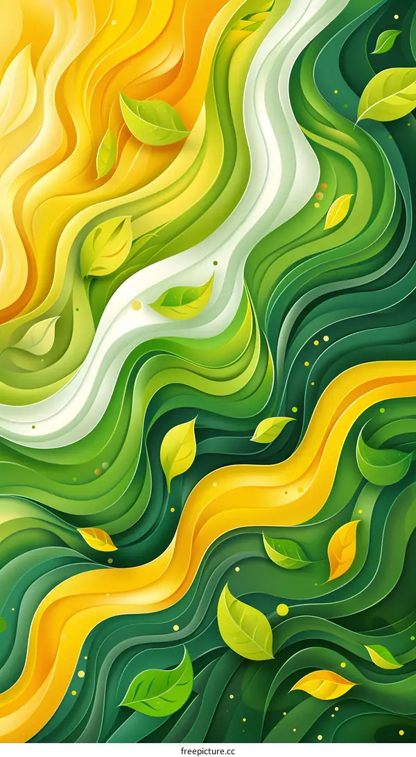Green and yellow abstract background