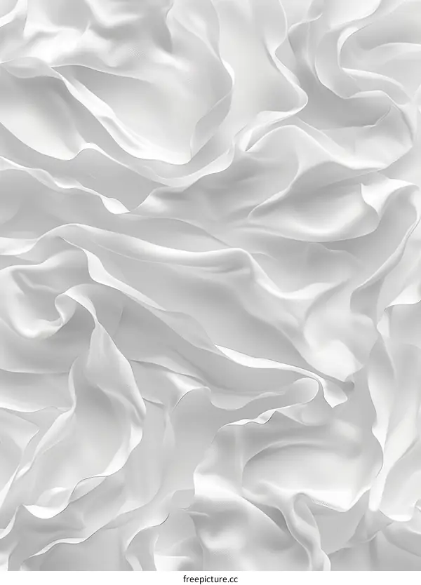 White Silk Creased Fabric