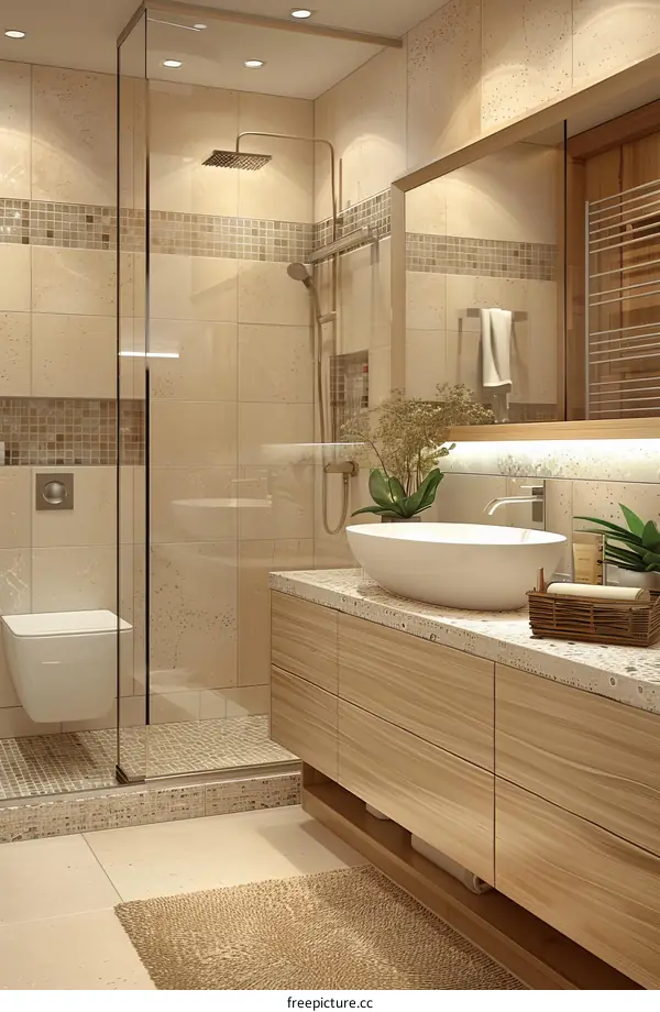 Modern Bathroom Interior Design with Natural Light