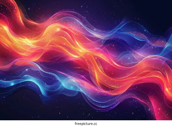 Dynamic Light Trails: Abstract Flow of Energy