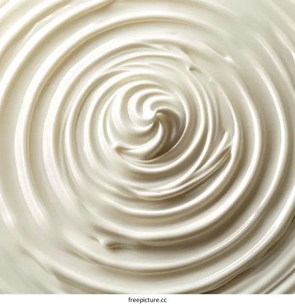 Close-up of a white creamy liquid