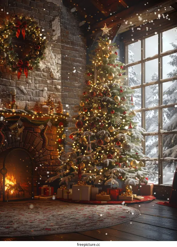 Christmas Cheer by the Fireplace