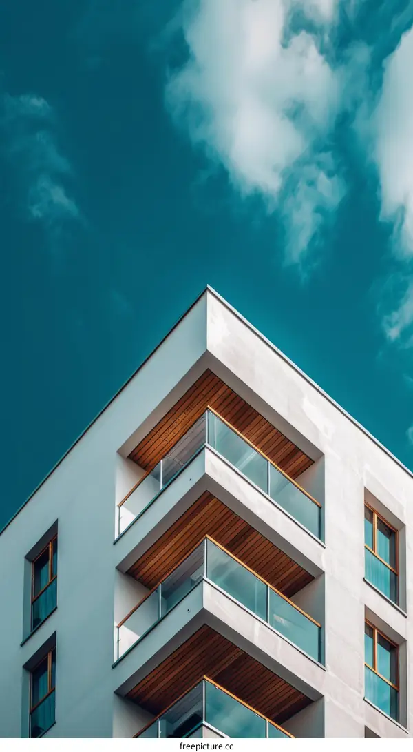 Balconies of a modern apartment building