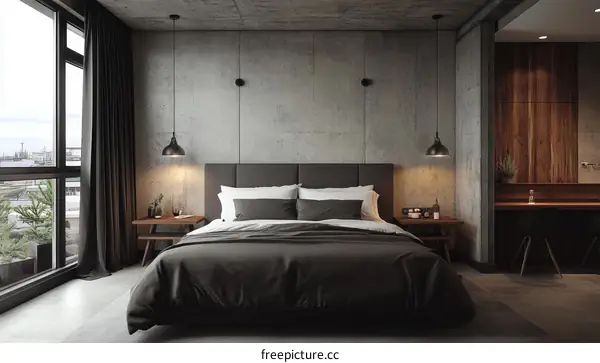 Modern Industrial Bedroom Interior Design
