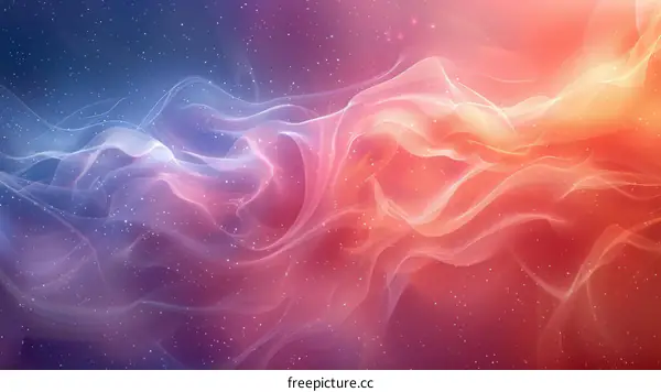 Colorful abstract background with smooth light curves