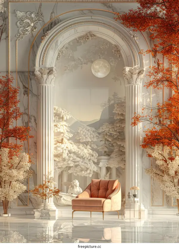 Elegant Interior Design with a Luxurious Armchair