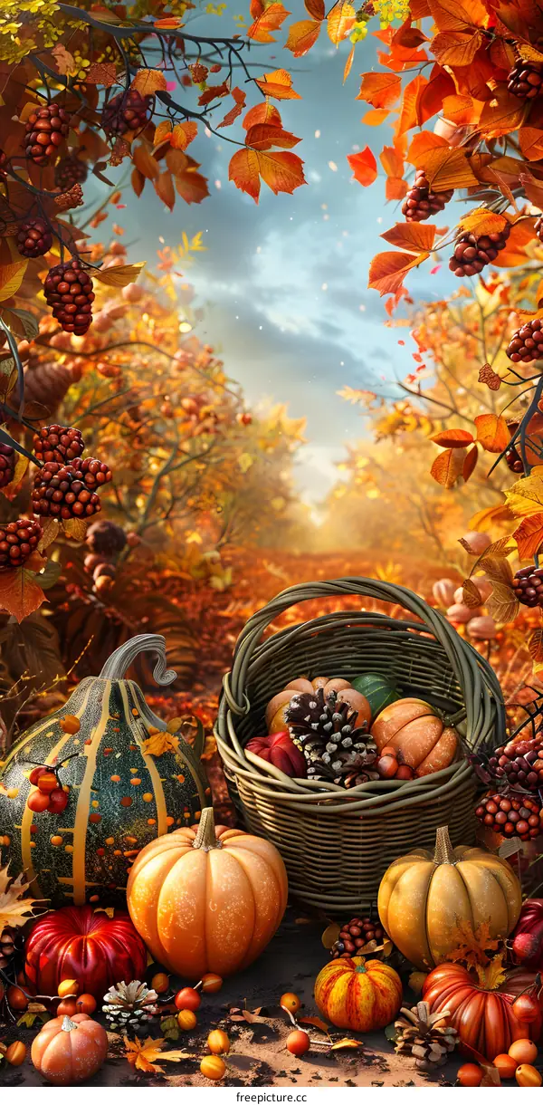 Pumpkins in the Fall