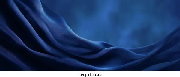 Elegant Deep Blue Fabric Drape
