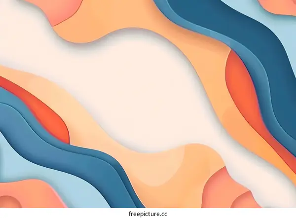 Abstract Background With Wavy Shapes