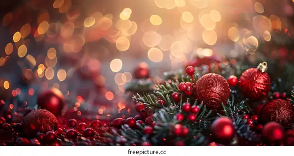 Red and Gold Christmas Tree Decorations