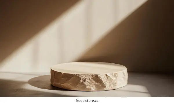 Beige Stone Product Display Minimalist Background