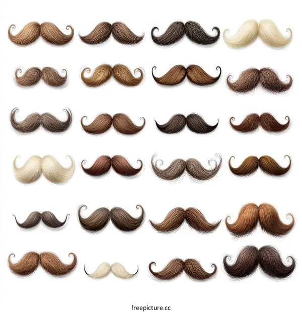 Collection of Different Mustaches