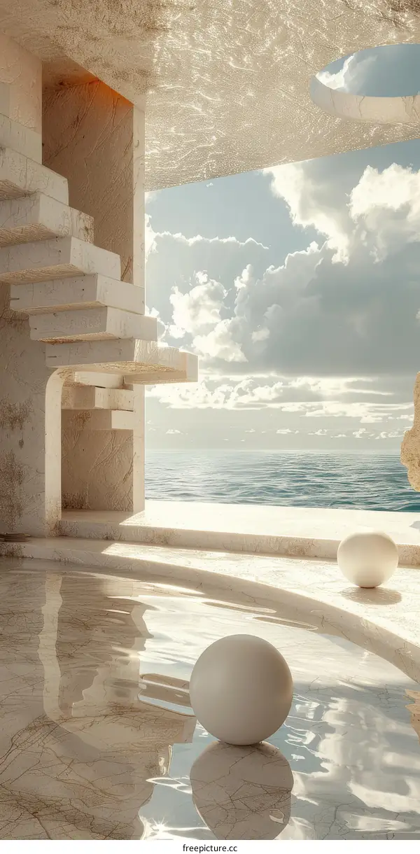 Abstract Coastal Architecture Exterior Design